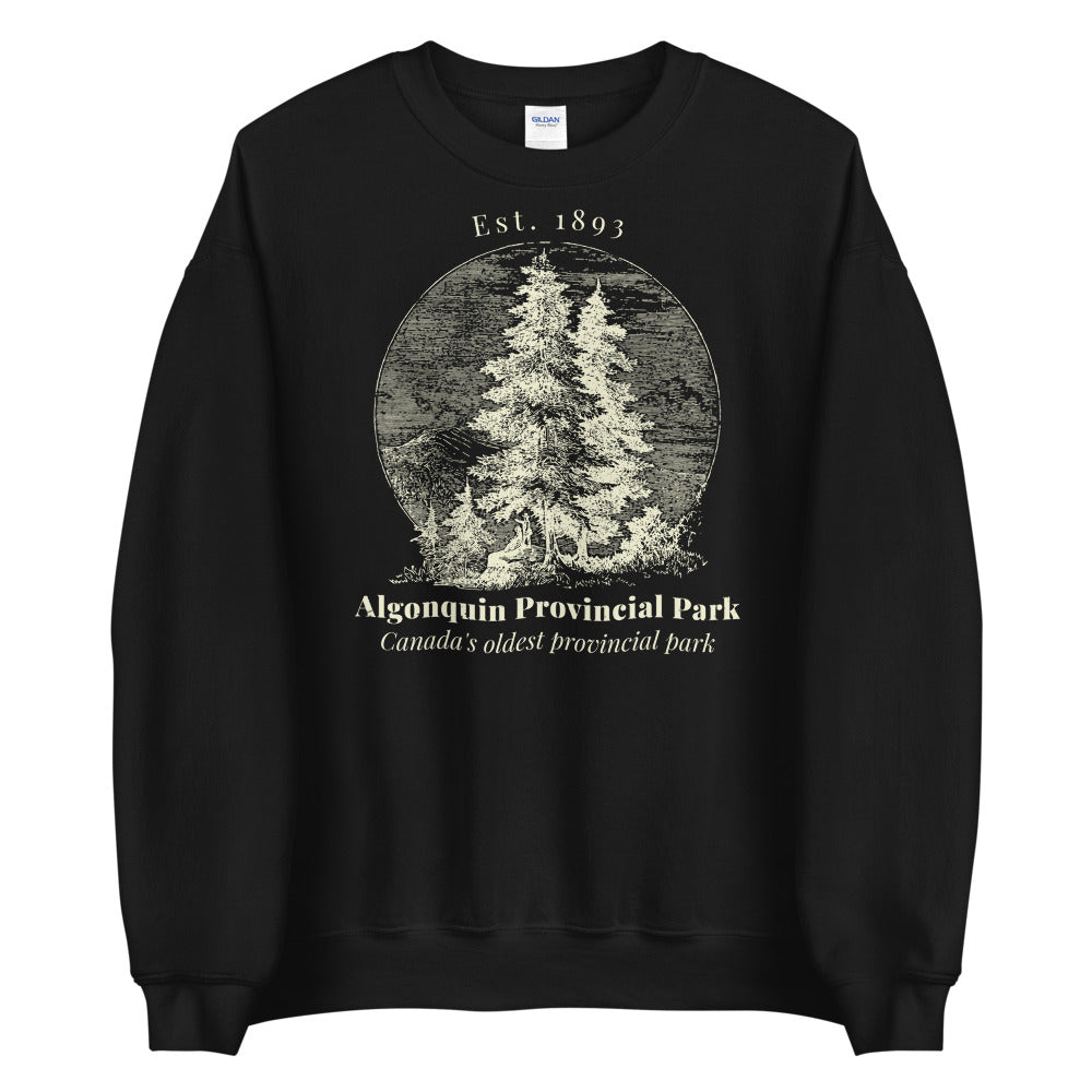 Algonquin Park Vintage Style Crew Neck Sweater