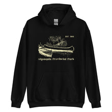 Load image into Gallery viewer, Algonquin Provincial Park Vintage Style Canoe Hoodie
